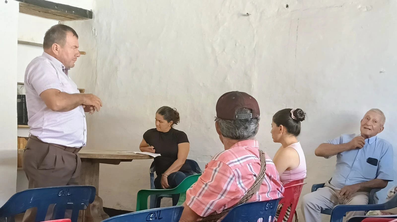 Fulgerman Ortiz en reunión